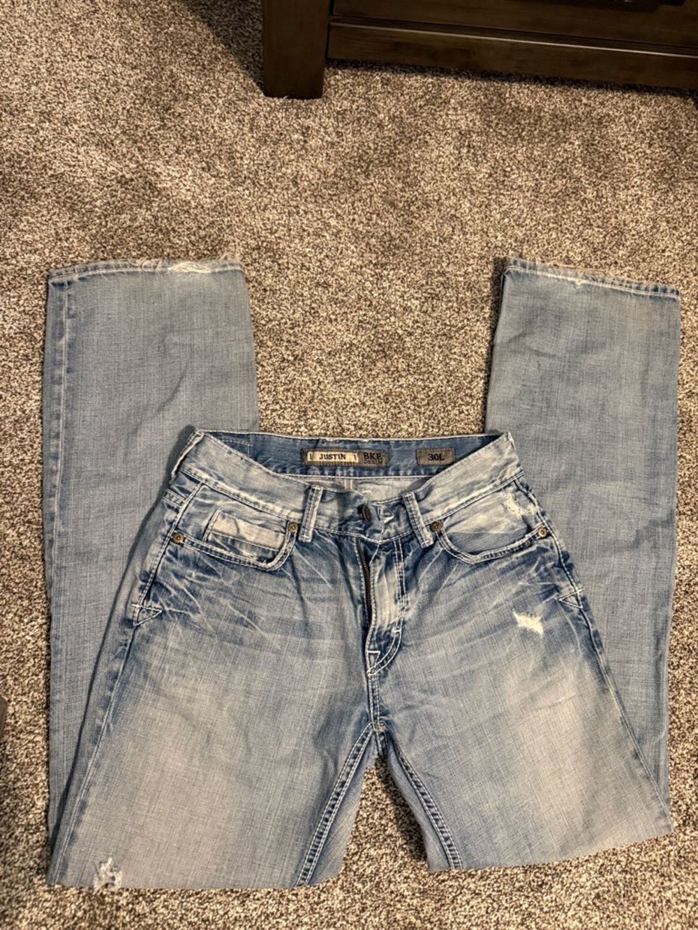 Justin men's light blue bootcut jeans